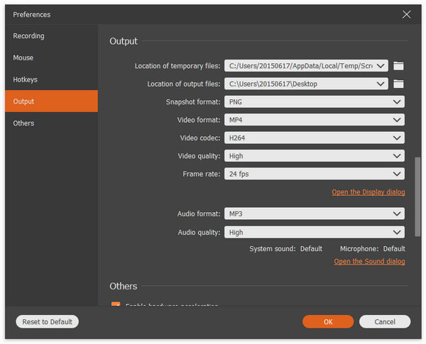 Manage Audio Settings