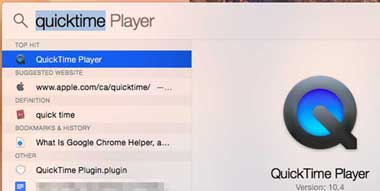 Näyttötallennussovellus - QuickTime Player