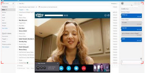 Skype-scherm opnemen en delen