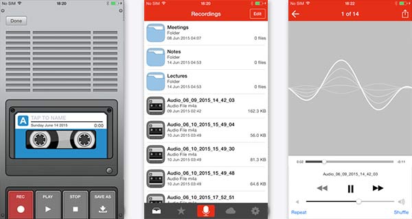 Audiorecorder voor iPhone / iPad / iPod