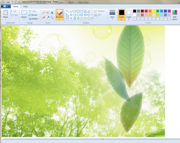 Save Screenshot with Paint on Windows