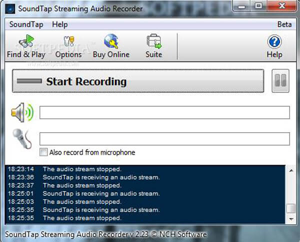 Záznam zvuku Streaming Audio Recorder