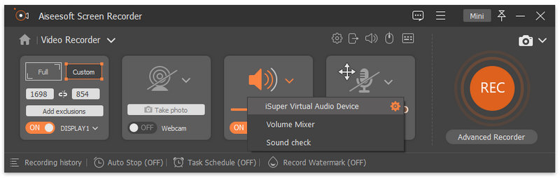 Speaker Audio Recording Options