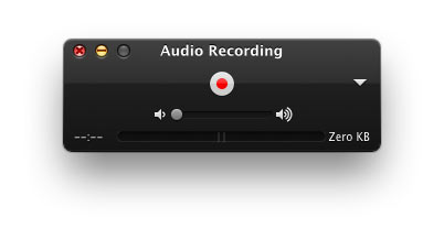 Inizia a registrare l'audio con Quicktime