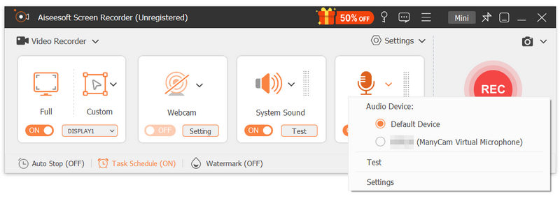 Audio Recorder Microfoon Audio-opties