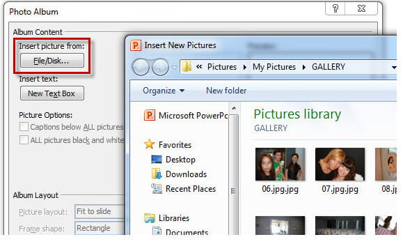 Přidat fotografie do aplikace PowerPoint