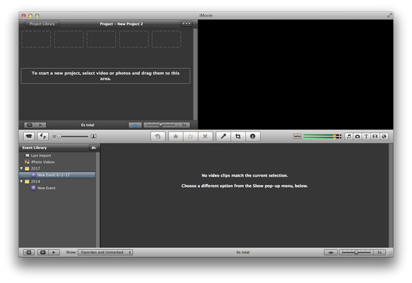 iMovie-interface