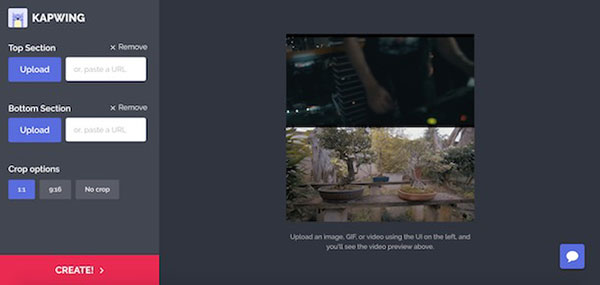 Creatore di collage video Kapwing