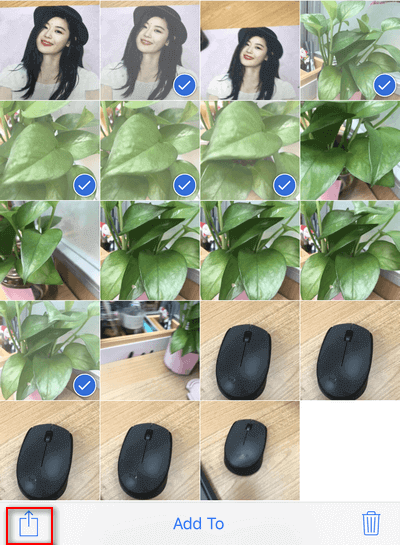 Velg Bilder på iPhone