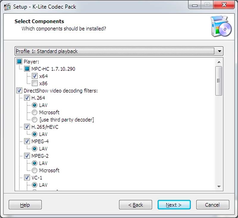 Zainstaluj pakiet kodeków K Lite w systemie Windows