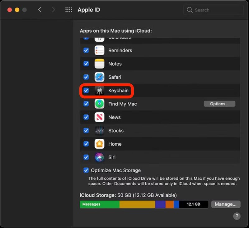Remove iCloud Keychain