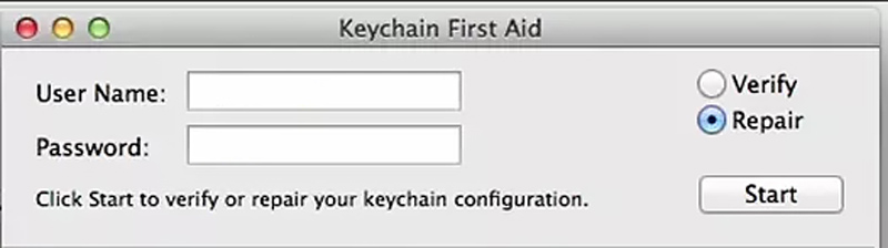 Oprava Keychain Mac