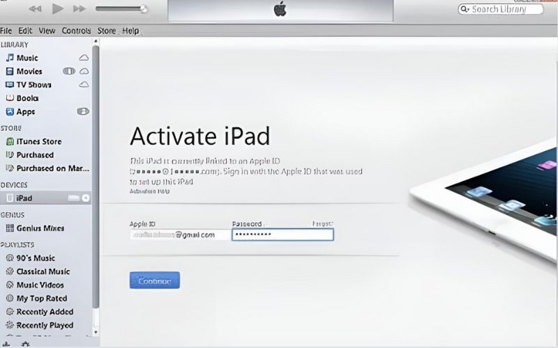 Reactivate Via iTunes