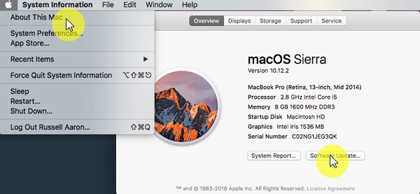 Opdater macOS