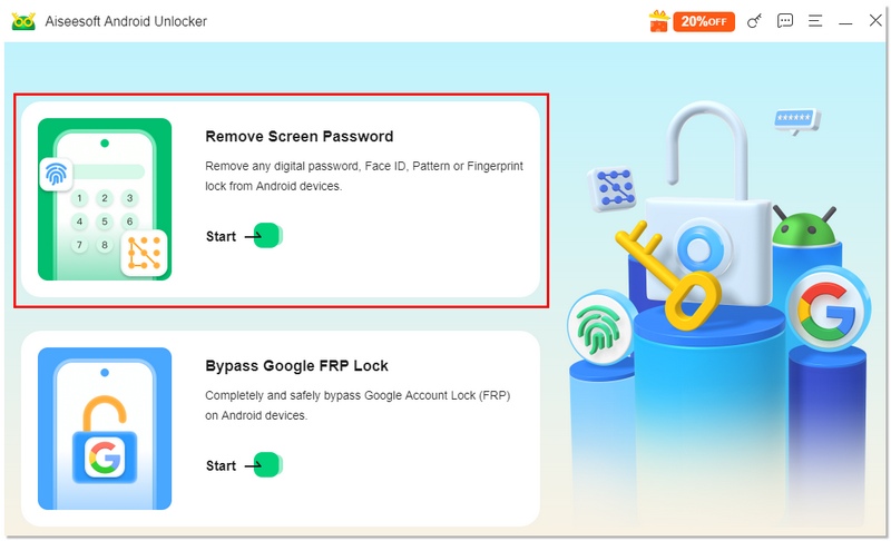 Choose Remove Screen Password