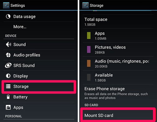 Mount Sd Card On Android