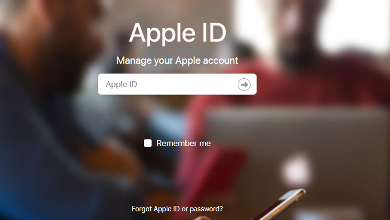 Tilbakestill Apple ID