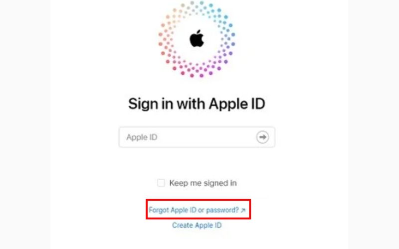 Click Forgot Apple Id Or Password