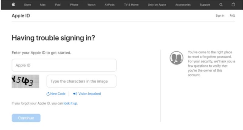 Enter Apple Id