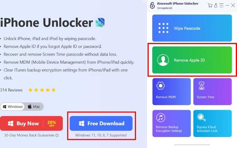 Select Remove Apple Id