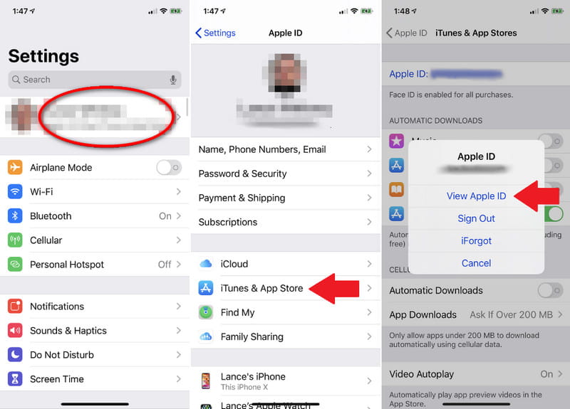 Settings iTunes App Store Check Subscription