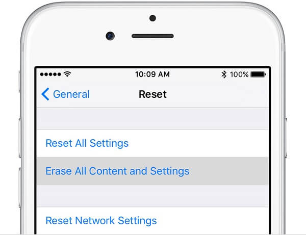 Reset ustawień ogólnych iPhone7 ios10 kasuje wszystkie wybrane