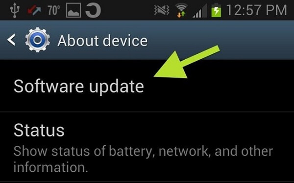 Controleer op software-updates op Android