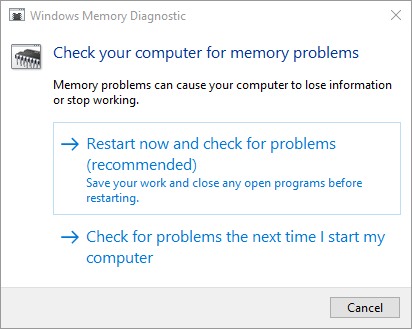 Restart And Check For Problems