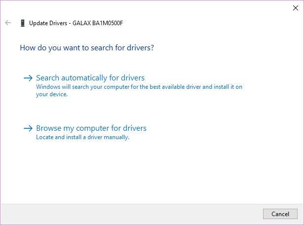Search Automatically For Drivers