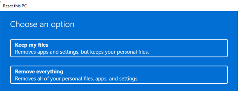 Select An Option
