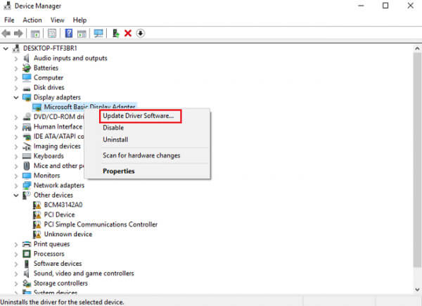 Update Device Drives