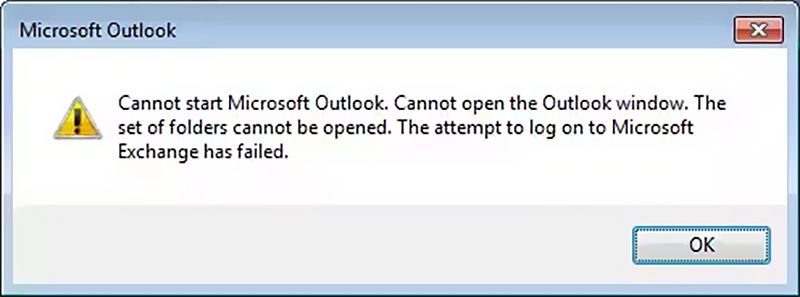 Cannot Start Microsoft Outlook Error Message