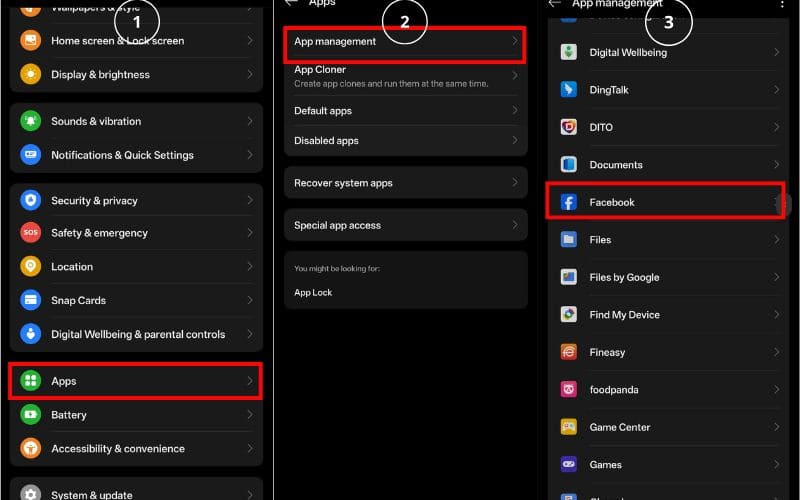 Click App Management Facebook