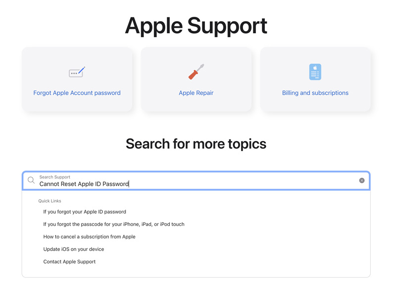 Apple Support Fix Cannot Reset Apple Id Password