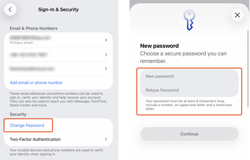 Change Reset Apple ID Password on iPhone