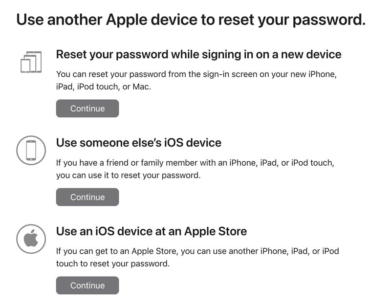 Use Apple Device to Reset Apple Id Password