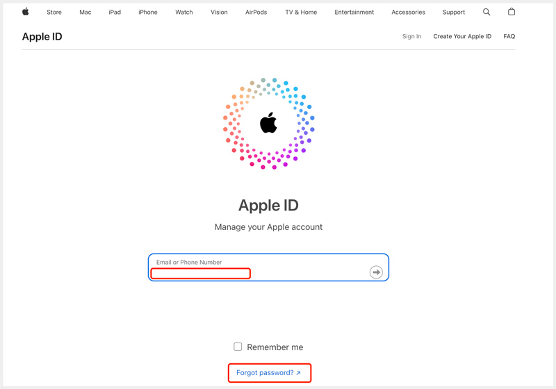 Apple Kimliği Hesap Sayfasını Ziyaret Edin