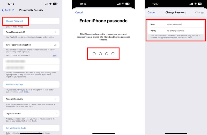 iPhone iPad'de Apple Kimliği Parolasını Değiştirme