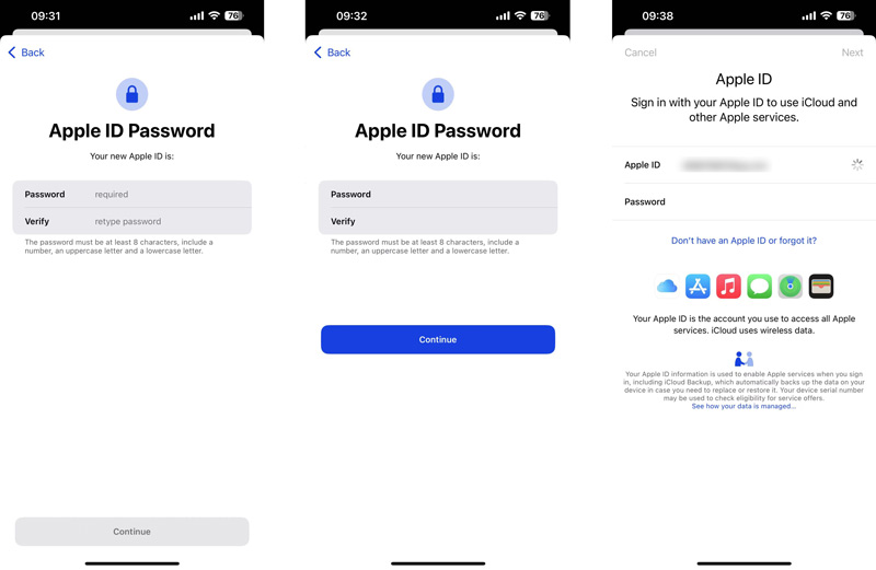 Nastavte heslo Apple ID na iPhone