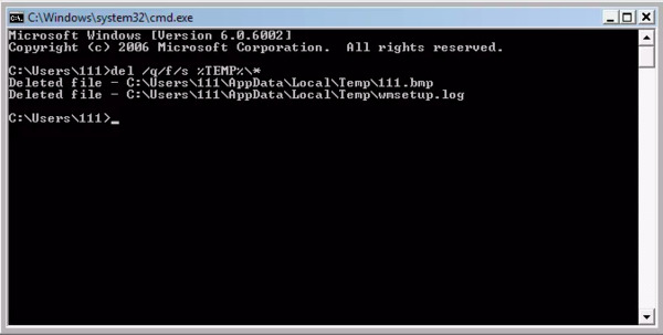 Użyj wiersza polecenia systemu Windows, aby usunąć pliki