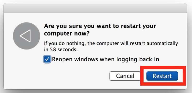 Mac을 다시 시작하십시오.