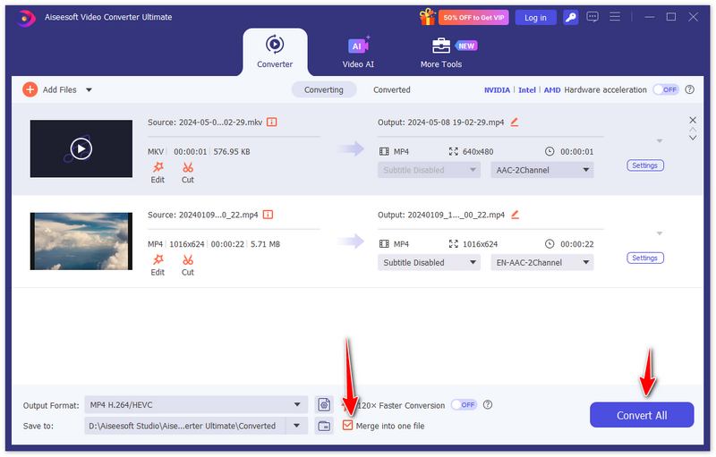 Convert Merge into One