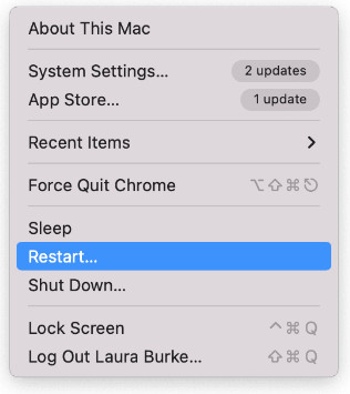 Restart MAC