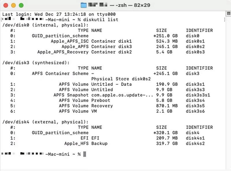 Use Terminal Find External Drive