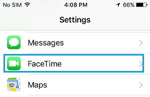 iPhone上的Facetime選項