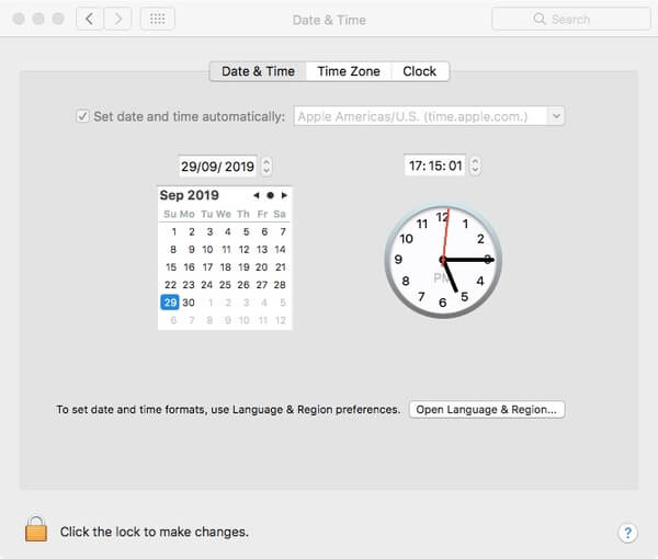 Verifica data FaceTime