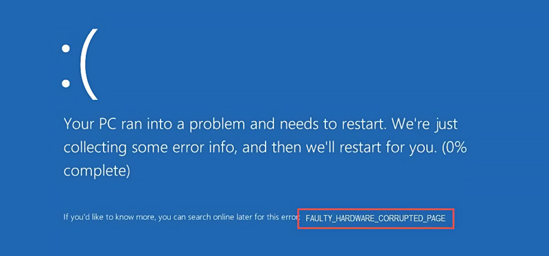 Faulty Hardware Corrupted Page Error