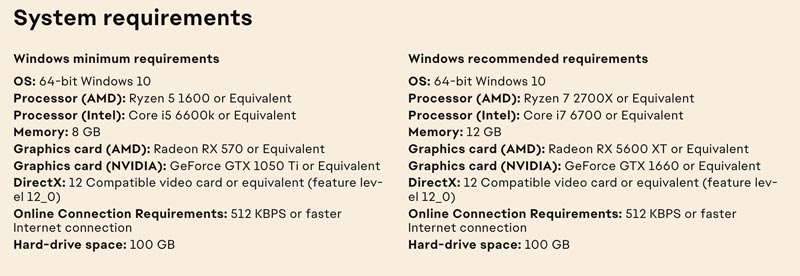 PC Sistem Gereksinimleri için FIFA