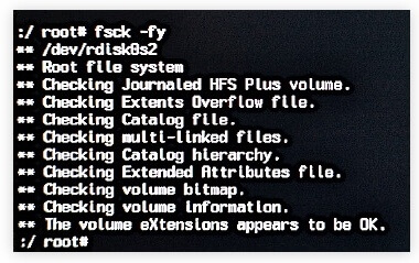 Voer FSCK Command uit