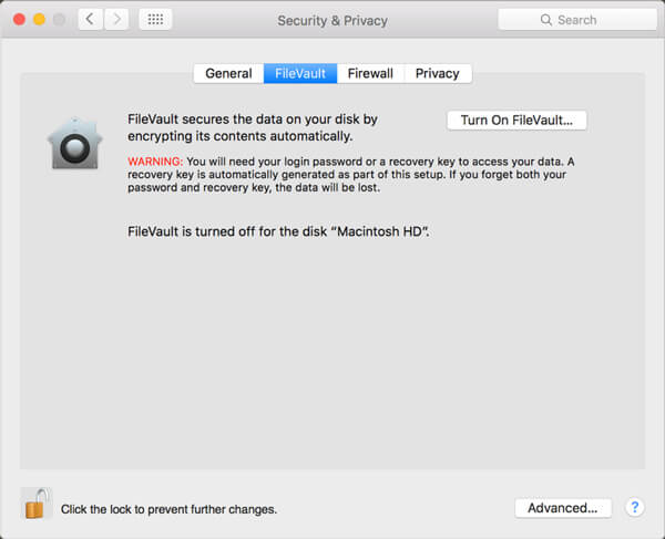 FileVault Encryption